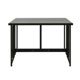 Table de jardin - FERRET - Pliante - Métal - Noir - 98 x 80 x 72 cm - 4 personnes