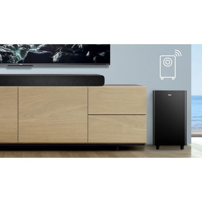 TCL TS8212 - Barre de son 2.1.2 - Caisson de basses sans fil - Dolby Atmos - HDMI eARC - Bluetooth - 300W