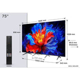 TCL 75P8K - TV QLED 75 (190 cm) - 4K UHD 3840x2160 - 144 Hz - Dolby Vision - Google TV  - 4xHDMI 2.1 - WiFi