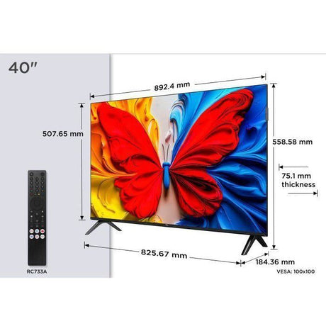 TCL 40S51K - TV QLED 40 (102 cm) - Full HD 1920x1080 - HDR10 - Android TV  - 2xHDMI 1.4 - WiFi