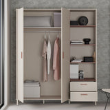 Armoire - Décor cachemire et terracotta - 2 portes - étageres + tiroirs  - L168,4 x P52,9 x H201,6 cm