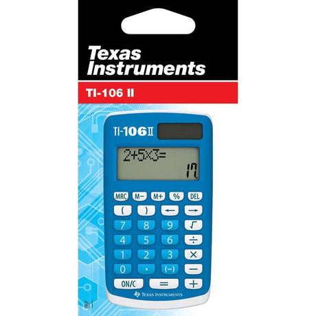 Calculatrice scientifique - TEXAS INSTRUMENTS - TI-106 II Solaire - Bleu