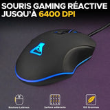 Pack 2 en 1 - The G Lab - Combo Hydrogen BKG - Clavier Azerty - Souris Filaire - Noir