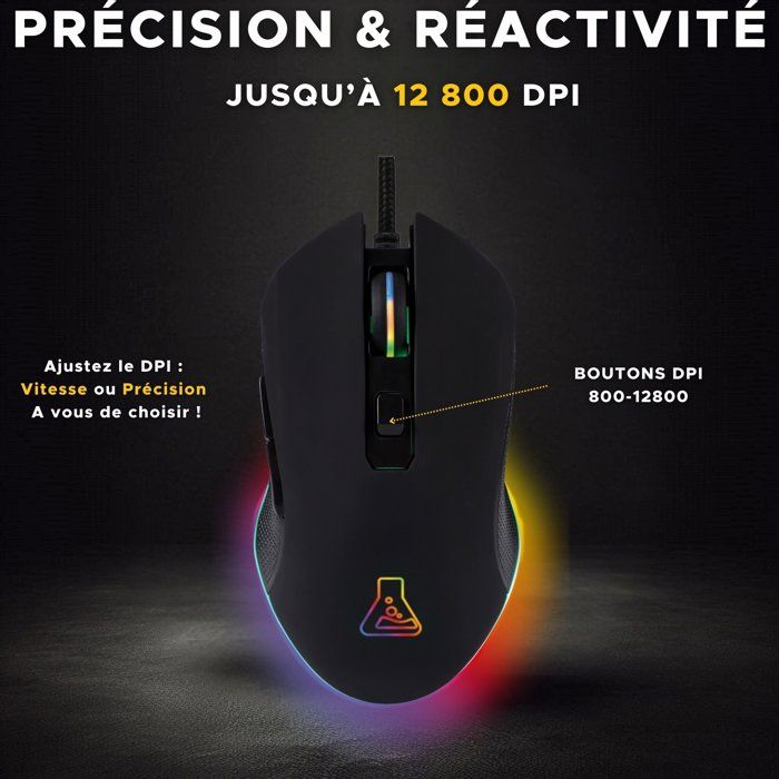 Souris gaming THE G-LAB Kult Helium Pro 12800 DPI
