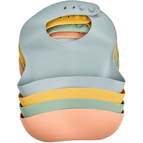 Bavoir silicone - THERMOBABY - Avec récupérateur - Vert cactus