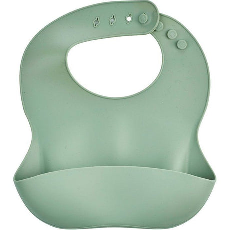 Bavoir silicone - THERMOBABY - Avec récupérateur - Vert cactus