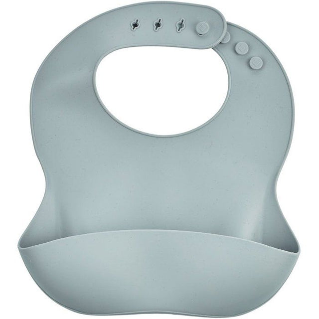 Bavoir silicone - THERMOBABY - Avec récupérateur - Gris charme
