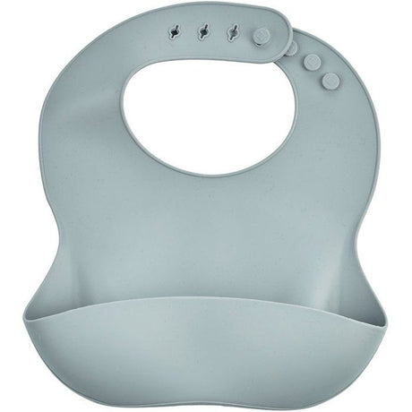 Bavoir silicone - THERMOBABY - Avec récupérateur - Gris charme