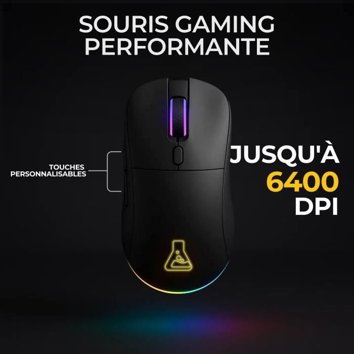 Pack gamer sans fil - THE G-LAB - COMBO TUNGSTEN EX - Clavier + souris - 32 macros configurables
