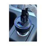 Chargeur voiture THOMSON-12/24V-60W 2x-USB-C: PD 30W+ USB-A QC 3.0 18W avec protections surtensions, surintensités, courts-circuits.