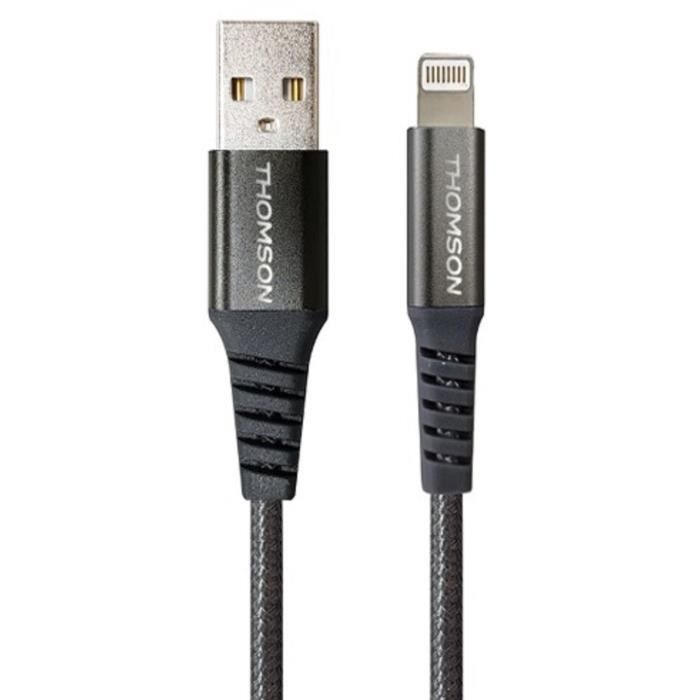 Câble THOMSON USB-A vers Lightning 3A - Charge rapide et transfert de données – Longueur 1,5m