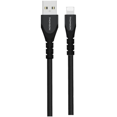 Câble THOMSON - Certifié MFI (Made for iPhone/iPad) -USB-A vers Lightning 2,1A- Charge rapide et transfert de données– Longueur 1,5m