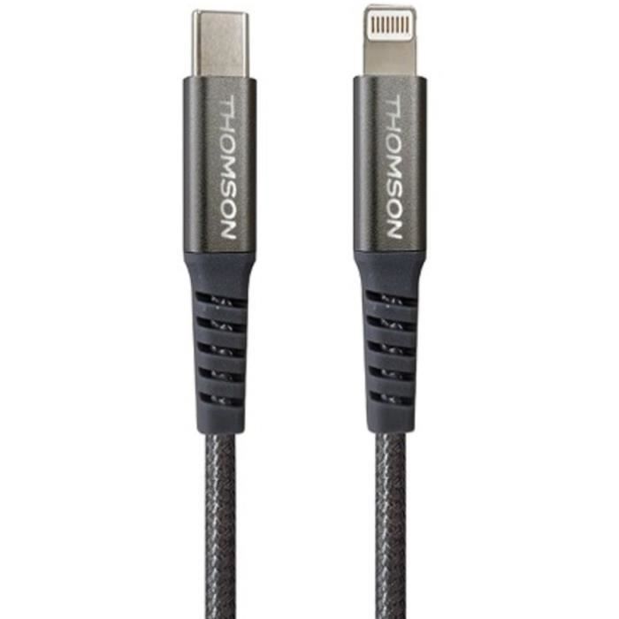 Câble THOMSON USB-C vers Lightning 5A - Charge rapide et transfert de données – Longueur 1,5m