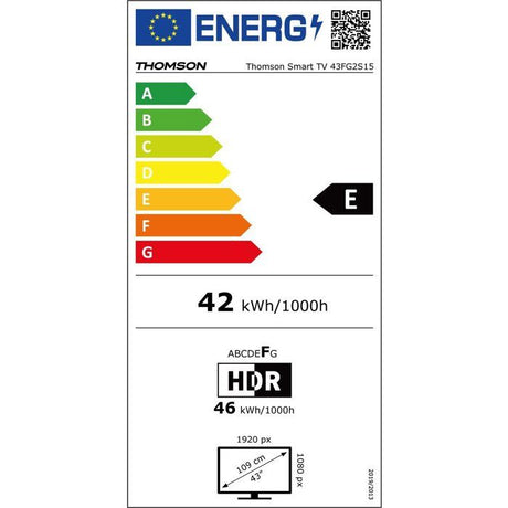 Thomson 43FG2S15 - TV LED 43 (109 cm) - Full HD 1920x1080 -  Google TV - 3xHDMI - WiFi