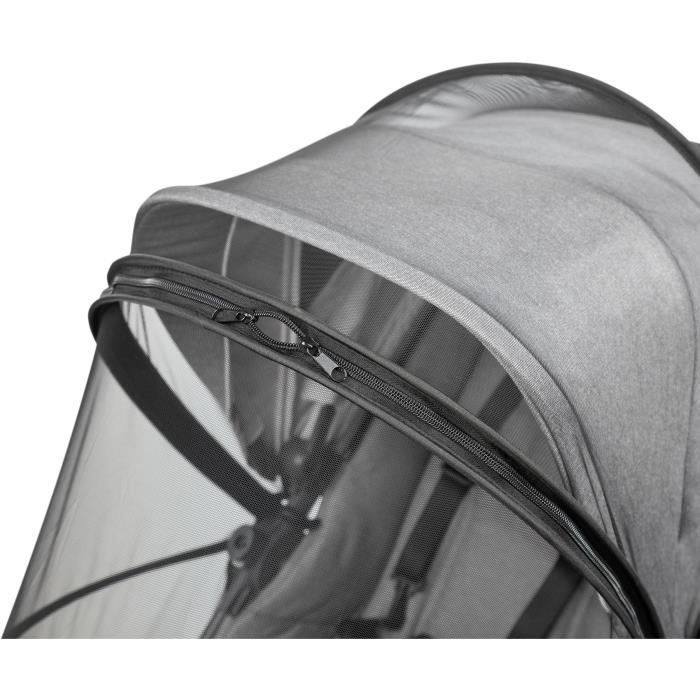 Moustiquaire pour poussette TINEO ALL INCLUSIVE - Ouverture facile avec zip - Poche rangement incluse
