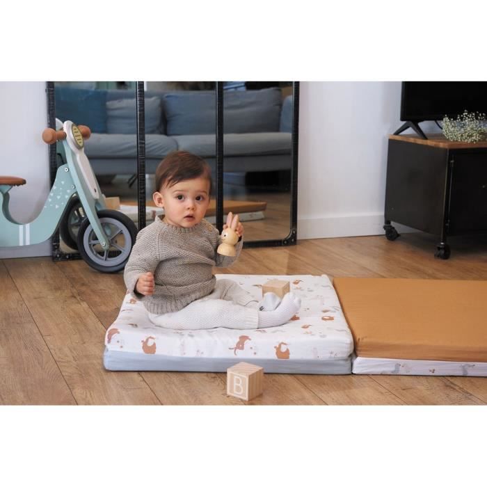 Tapis d'éveil Malin TINEO LITTLE FARMER 3en1 - Tapis évolutif multifonction - 120x120 cm