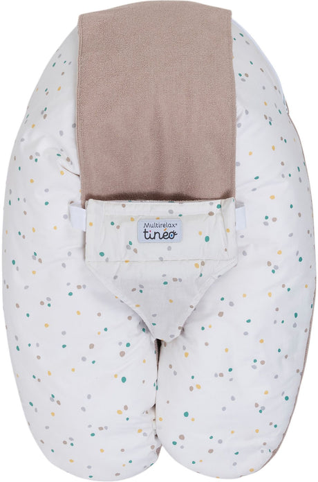 Coussin de maternité 3-en-1 - TINEO - MULTIRELAX - Tissu éponge - Noisette / Pois