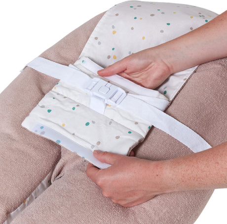 Coussin de maternité 3-en-1 - TINEO - MULTIRELAX - Tissu éponge - Noisette / Pois