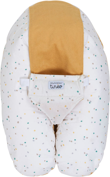 Coussin de maternité 3-en-1 - TINEO - MULTIRELAX - Tissu éponge - Jaune / Pois