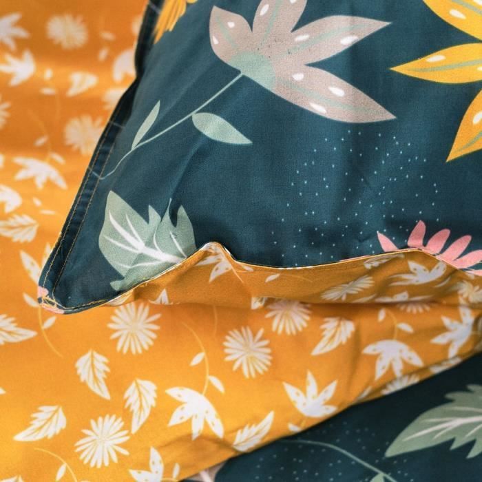 Parure de lit - TODAY - Sunshine - 119461 - 2 personnes - 240x220cm - Coton - Imprimé 11.42