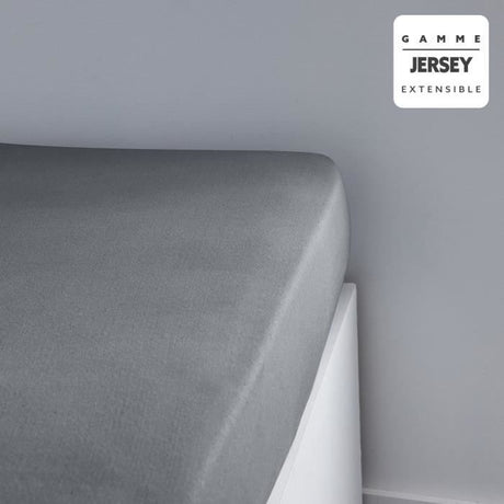 Drap housse TODAY Essential - 90 x 190+25 cm - 1 personne - 100% Coton jersey - Acier