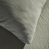 Parure de lit - TODAY - 123327 - 1 personne - 140x200 cm - Gaze de coton unie - Sauge