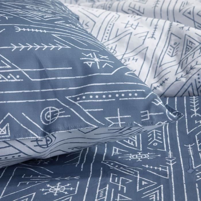 Parure de lit 2 personnes - TODAY - Sunshine 16.7 - 240 x 260 cm - 100% Coton imprimé