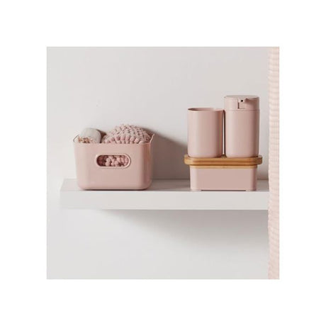 Set de douche - TODAY - UTILITY - Panier, tapis, rideau - Pink