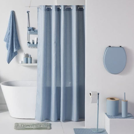 Ensemble de 4 accessoires de SDB - TODAY - UTILITY - Gobelet, distributeur savon, brosse WC - Blue