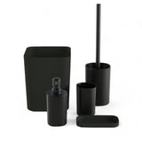 Set de 5 acc SDB - TODAY - UTILITY - Distr de savon, porte-brosse a dents, porte savon, brosse WC, poubelle - Black