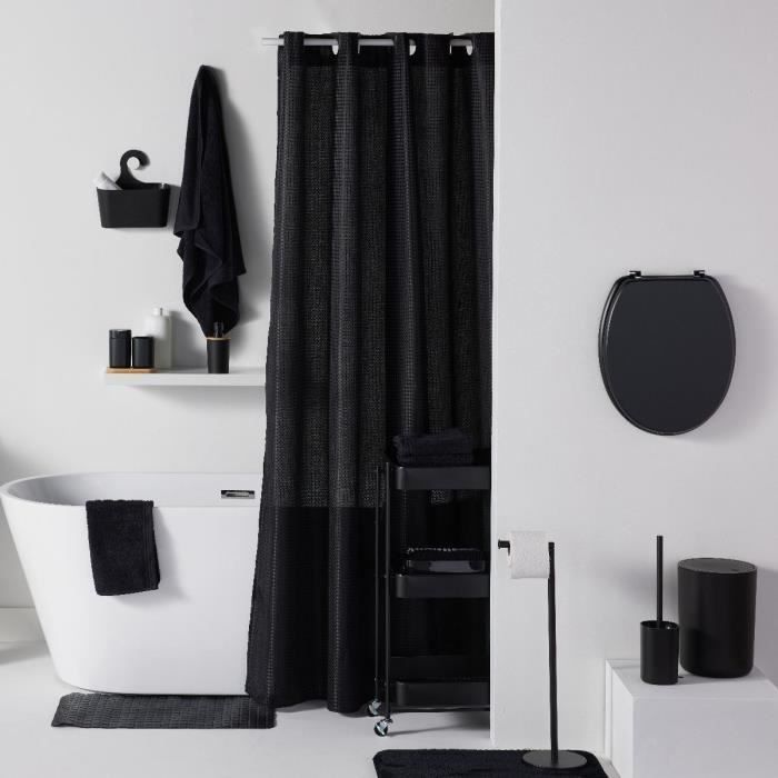 Tapis anti-dérapant baignoire ou douche - TODAY - UTILITY - 50 x 50 cm - Carré - Black