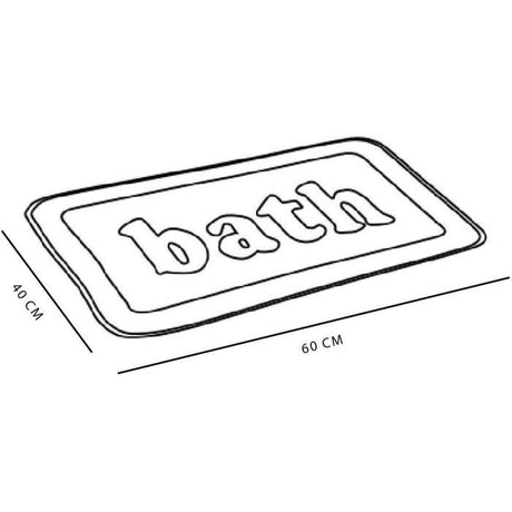 Tapis de bain mémoire de forme - TODAY - UTILITY - 40 x 60 cm - Black