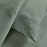 Parure de lit - TODAY - Essential - 2 personnes - 220 x 240 cm - Effet crépon sauge