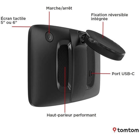 TomTom - GO Classic 6 2eme Génération - GPS Voiture - 6 pouces - TomTom Traffic - Guidage sur changement de voie - Carte Europe 27
