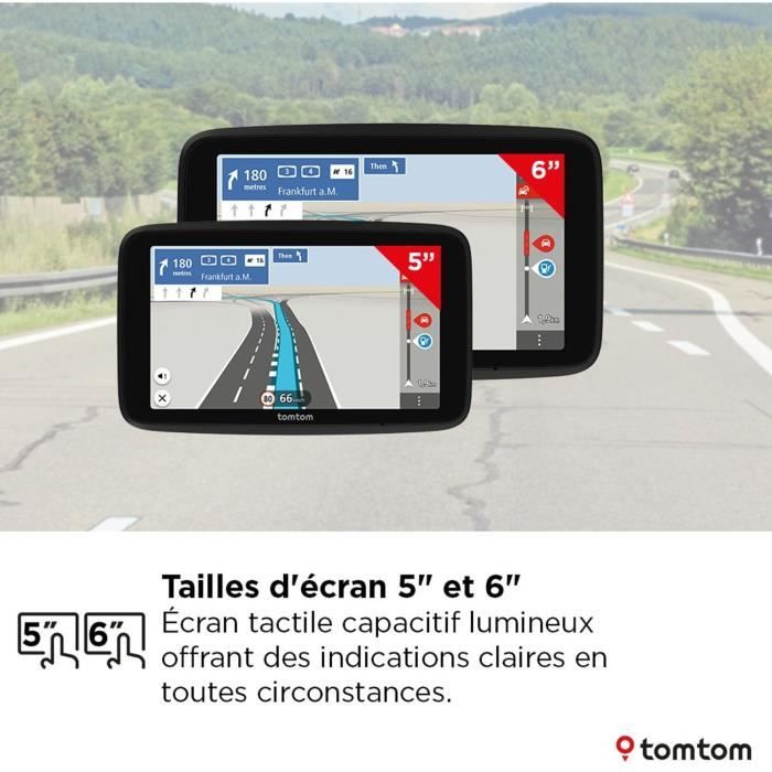 TomTom - GO Classic 6 2eme Génération - GPS Voiture - 6 pouces - TomTom Traffic - Guidage sur changement de voie - Carte Europe 27
