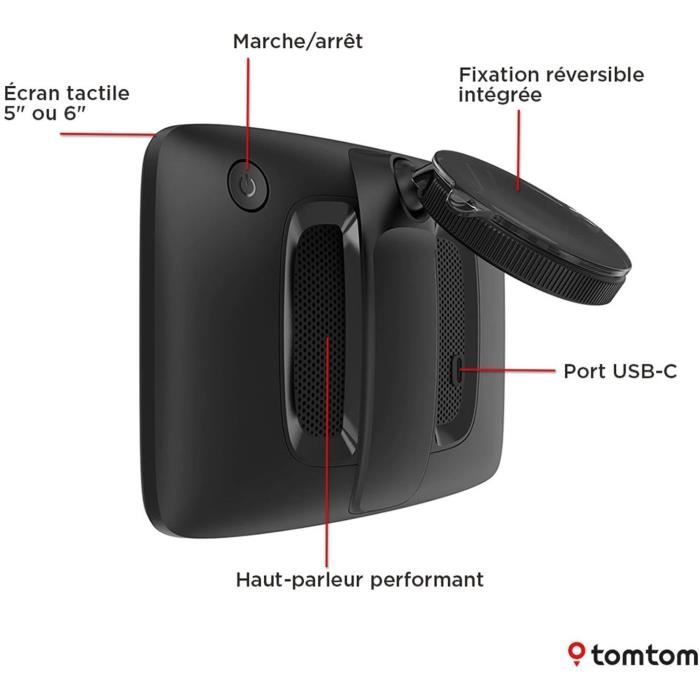 TomTom - GO Classic 6 2eme Génération - GPS Voiture - 6 pouces - TomTom Traffic - Guidage sur changement de voie - Carte Europe 27