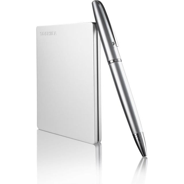 Disque dur externe - TOSHIBA - CANVIO Slim - 1 To - Finition aluminium - USB 3.2 Gen 1