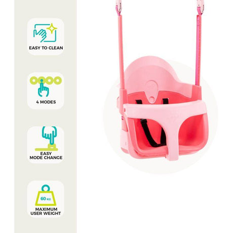 Fauteuil bébé 4-en-1 - TP TOYS - QUADPOD - Rose