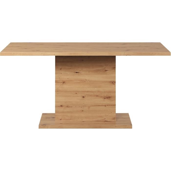 Table a manger fixe FOLLOW 6 personnes - Mélamine chene artisan - L160 x P80 x H76 cm - TRENDTEAM