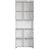 Meuble de salle de bain Colonne double - 4 portes + 1 niche - L73 x P31 x H190 cm - Blanc - AMANDA