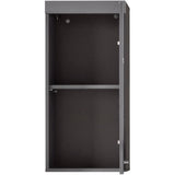 Meuble de salle de bain Rangement haut - 1 porte - Gris - L 37 x P 23 x H 77 cm - AMANDA