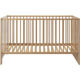 Chambre bébé duo PIA - Lit 70x140 cm + Commode a langer 2 portes - Décor chene sonoma et blanc mat - TRENDTEAM