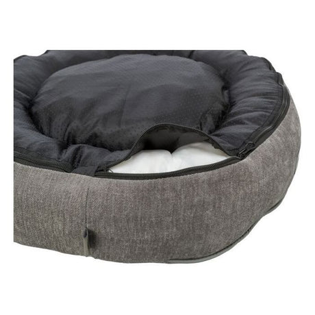 Panier pour chien - TRIXIE - VITAL LENNOX - Tissu chenille - Ř 60 cm - Gris