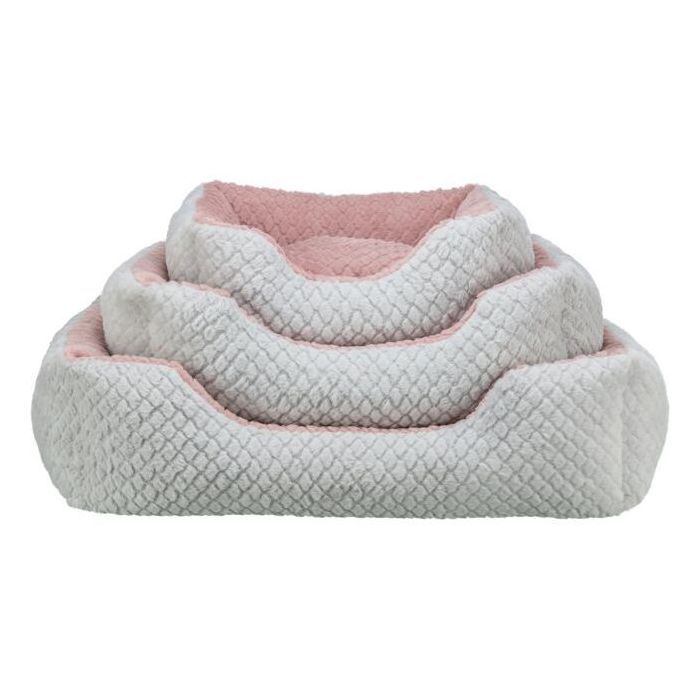 Panier pour chien - TRIXIE - KALINE MIO - 65 x 50 cm - Gris / Vieux rose