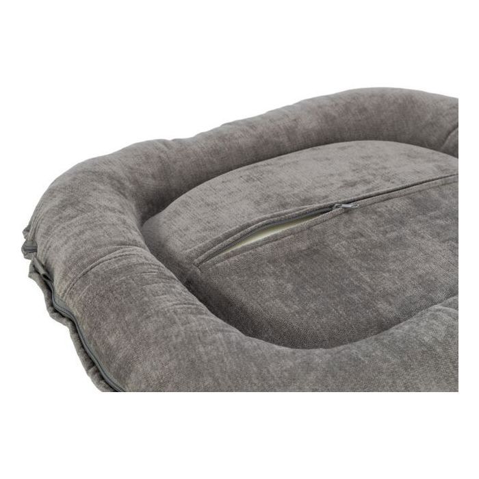 Coussin pour chien - TRIXIE - Vital LENNOX - Tissu chenille - Ovale - 90 x 70 cm - Gris