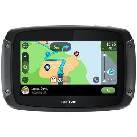TomTom GPS Moto RIDER 550 - 4, 3 pouces, Carte Monde, TomTom Traffic, Alertes des zones de Danger, Appel Mains-Libres