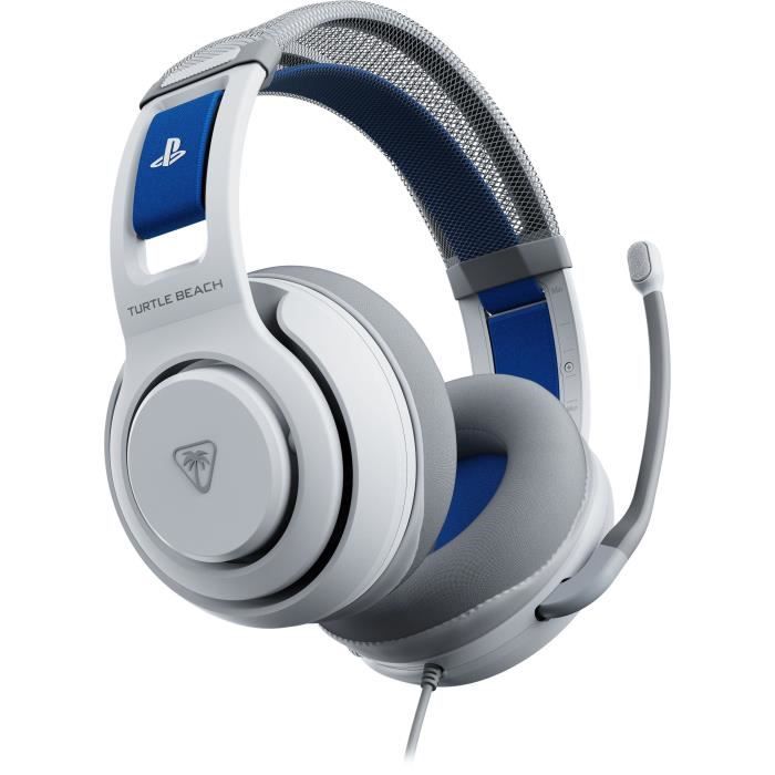 Casque Gaming filaire - TURTLE BEACH - Atlas 200 - TBS-3002-15 - Pour PS5 et PS4 - Blanc