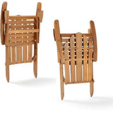 Fauteuil de jardin Adirondack pliable en bois d'Acacia FSC - MALO - Bois naturel - 69 x 93 x H.87 cm