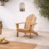 Fauteuil de jardin Adirondack pliable en bois d'Acacia FSC - MALO - Bois naturel - 69 x 93 x H.87 cm