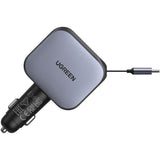 Chargeur voiture - UGREEN - 90W - USB-A et USB-C - Rétractable - Noir